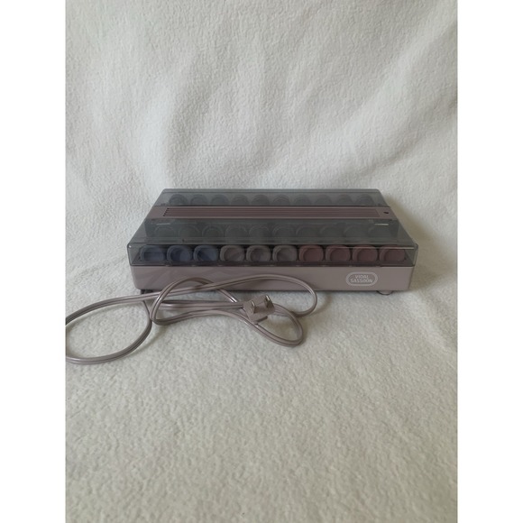 Vidal Sassoon Slimline Hairsetter Hot Curlers 20 Flocked Rollers w Clips VS-370 - Picture 1 of 13